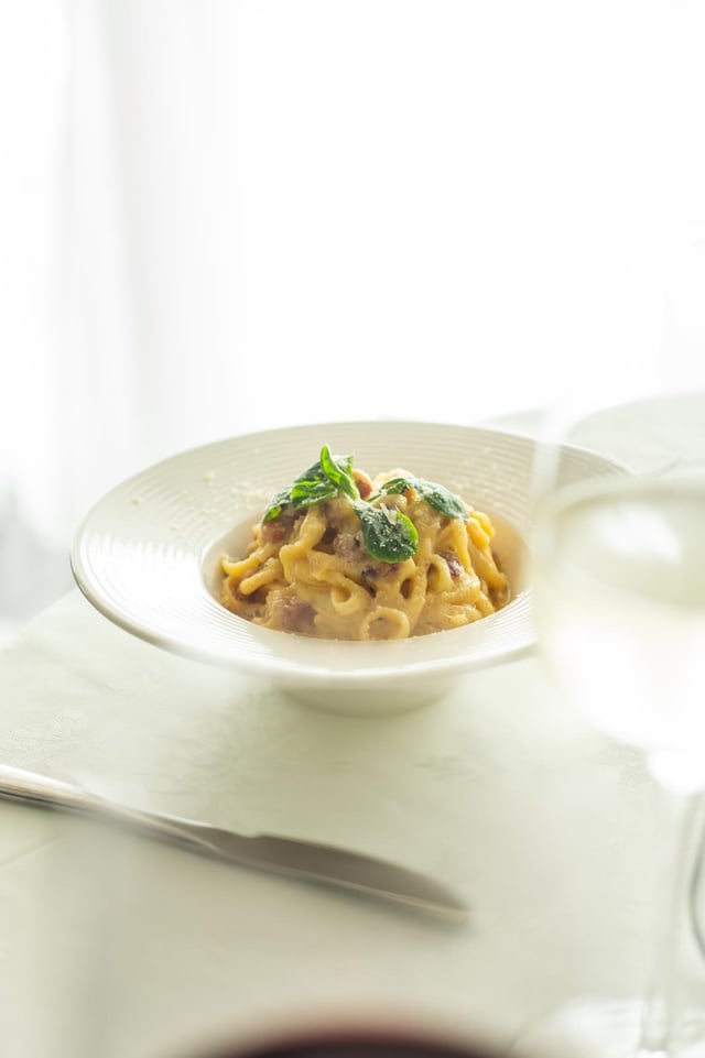 Creamy mushroom tagliatelle