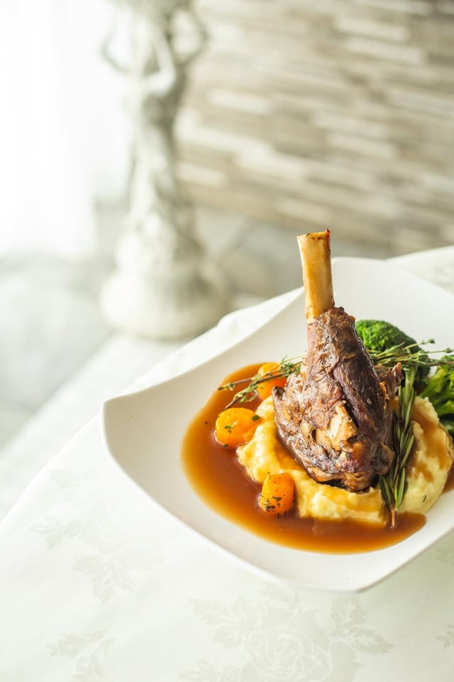 Osso Bucco lamb shank, from our Carne E Grill selection, at Luna Rossa